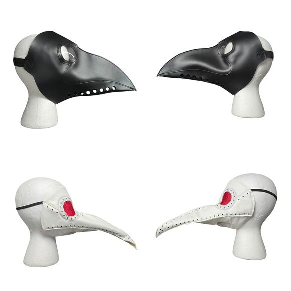 Halloween Costume Plague Doctor Scary Unisex Kid's Costume 2 Masks Included - Picture 12 of 16